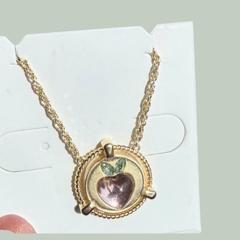 Origami Owl Gold Tone Apple Sweet Pendant Necklace- teacher's